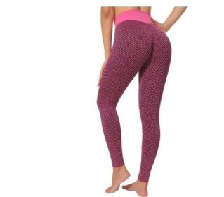 High Waist Workout Seamless Leggings Yoga Pants (Color: rose, size: S)