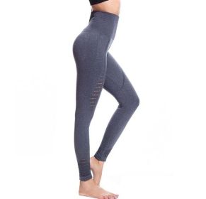 High Waist Lightweight Leggings Yoga Pants (Color: GRAY, size: US-S)