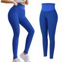 TIK Tok Leggings Women Butt Lifting Workout Tights Plus Size Sports High Waist Yoga Pants Small (size: Blue-XL)