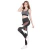 Women Leggings Yoga Pants Mesh Panel Side High Waist Leggings Skinny Workout Yoga Pants